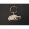 Porte-clés profil Fiat 132 1600 1800 2000 et Seat 132, Polski (blanc)