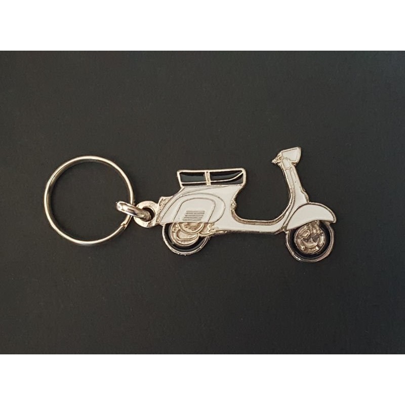 Porte-clés profil Vespa 125 150, Sprint VBB GL VLB (blanc)