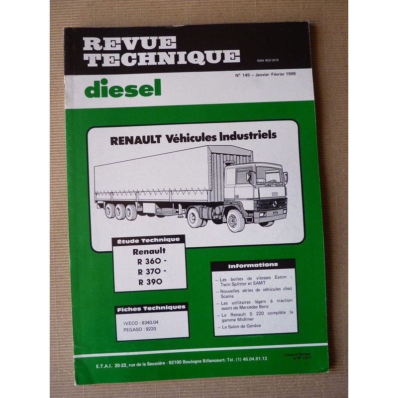 RTD Renault R360, R370, R390. MIVS 08.35.30