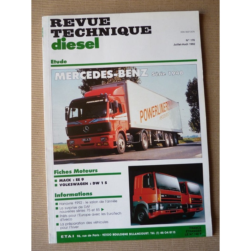 RTD Mercedes 1948 SK depuis 1989. OM 442LA, 442.985