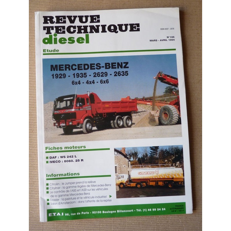 RTD Mercedes 1929, 1935, 2629, 2635. OM 442. ABS et ASR Mercedes