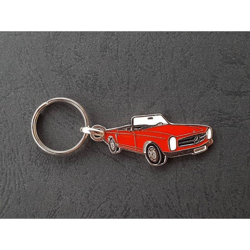 Porte-clés profil Mercedes Pagode w113, 230SL 250SL 280SL (rouge)