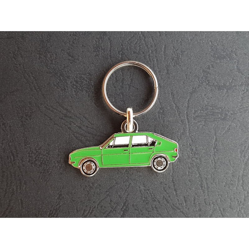 Porte-clés profil Alfa Romeo Alfasud, Super, Ti (vert)