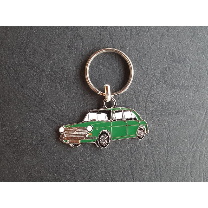 Porte-clés profil Austin et Morris 1300, BMC ADO16 (vert)