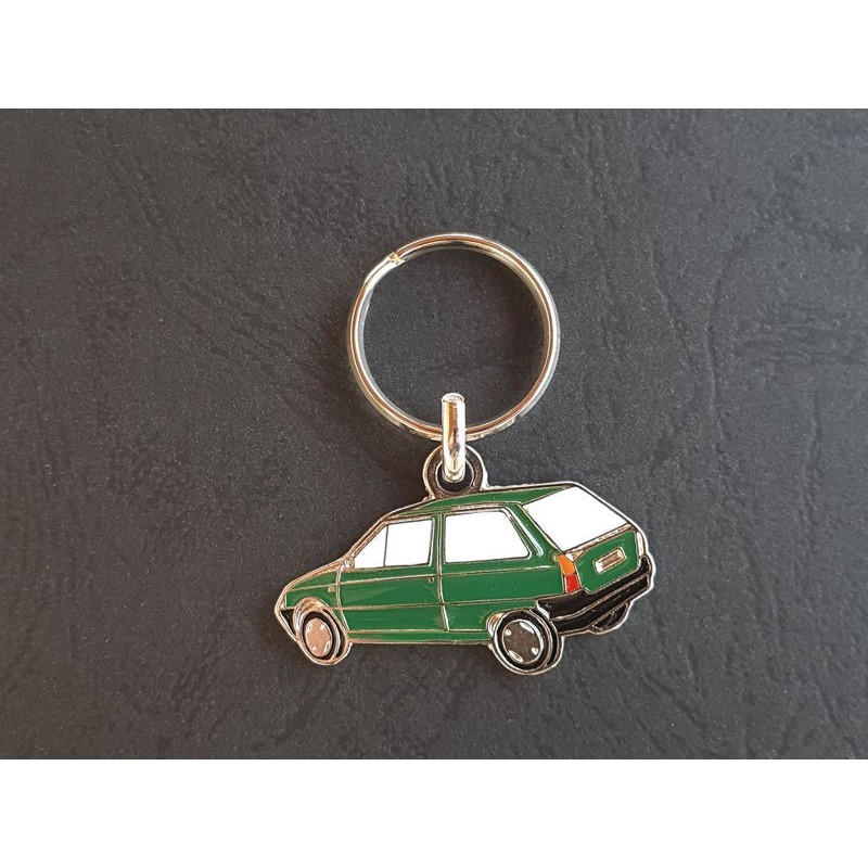 Porte-clés profil Citroen AX (vert)