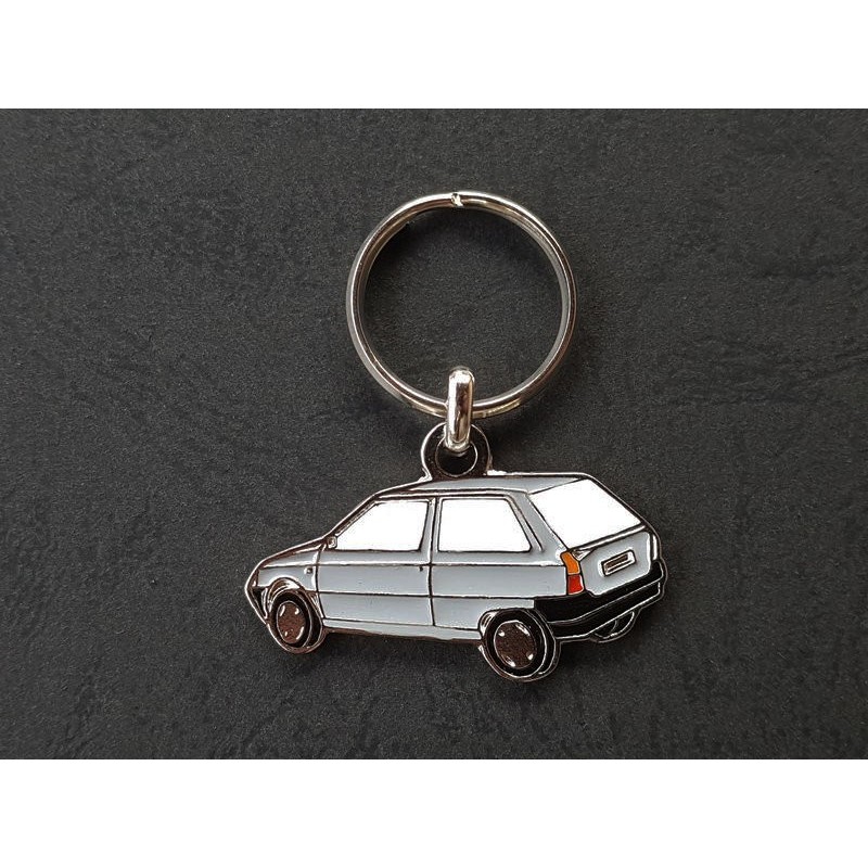 Porte-clés profil Citroen AX (gris)