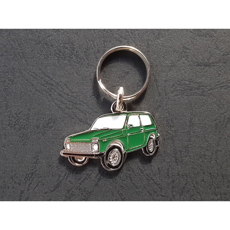 Porte-clés profil Lada Niva 4x4, Cossack Job Taiga, 1600 1700 1.9D (vert)