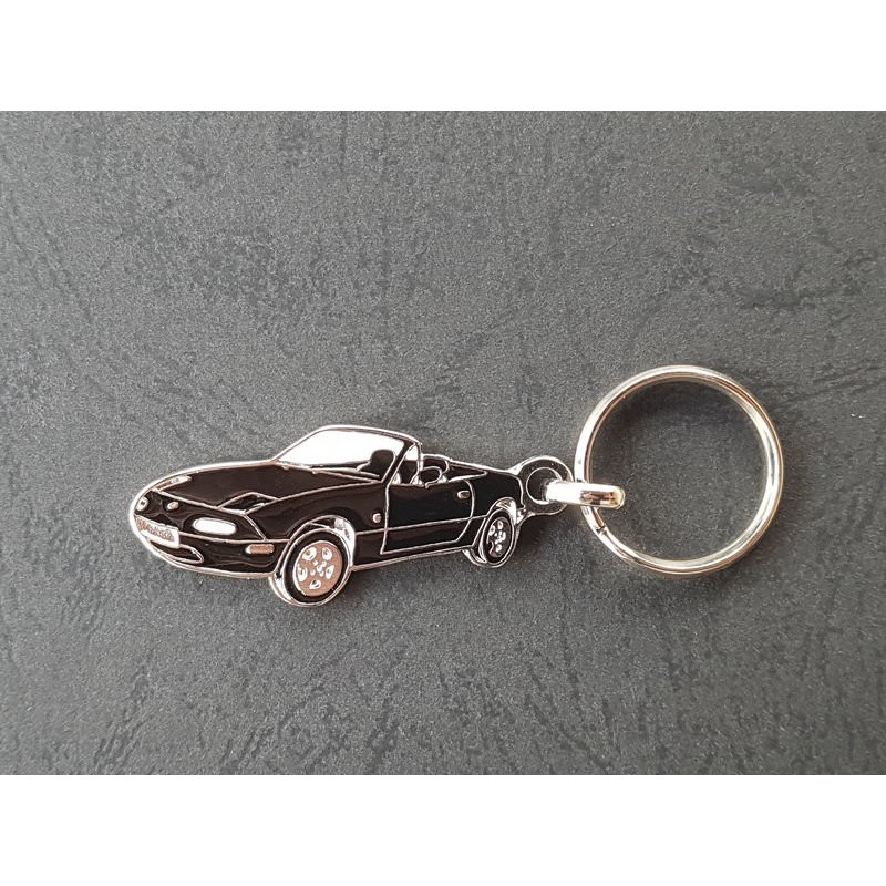 Porte-clés profil Mazda MX-5 MX5 Miata NA (noir)