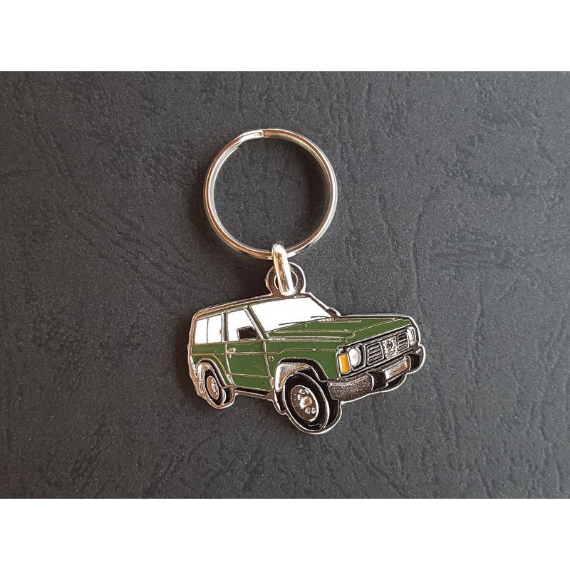Porte-clés profil Nissan Patrol Y60 GR GQ, Ford Maverick (vert)