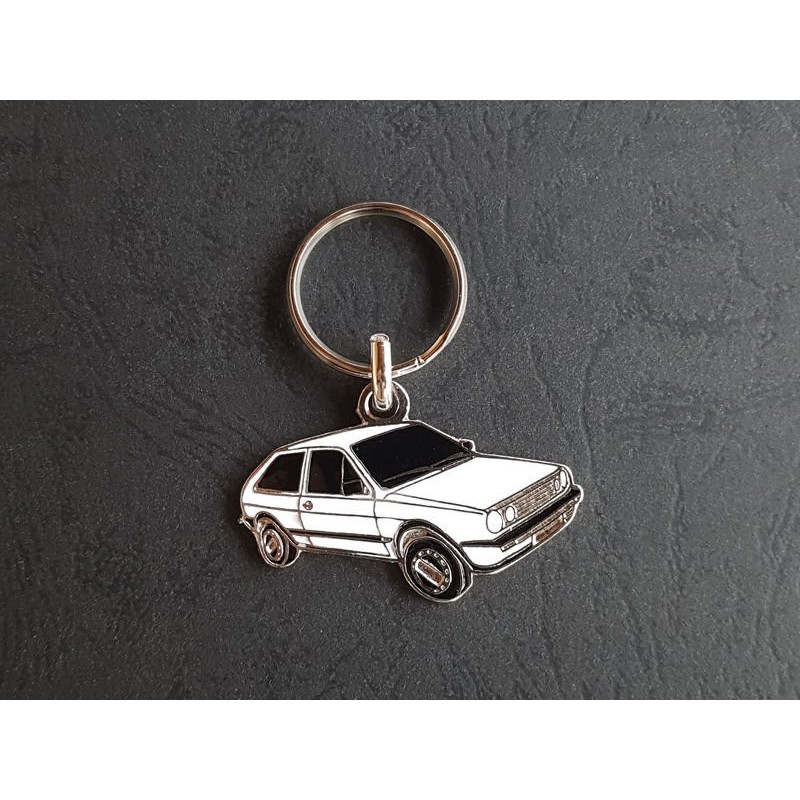 Porte-clés profil Volkswagen Polo coupé mk2, G40, GT Coupé, Cup (blanc)