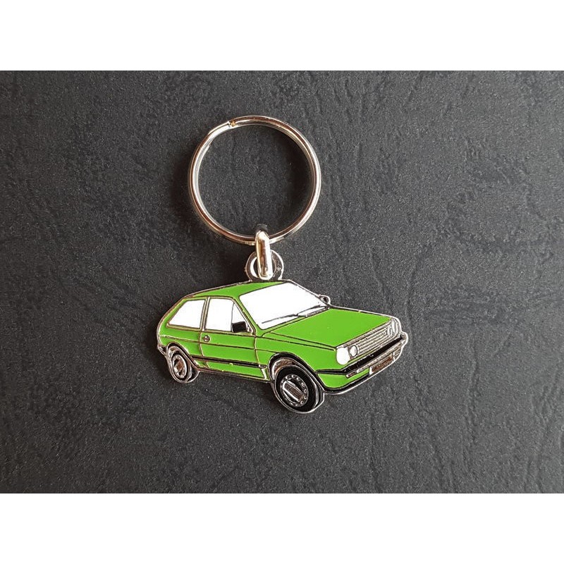 Porte-clés profil Volkswagen Polo coupé mk2, G40, GT Coupé, Cup (vert)