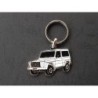 Porte-clés profil Mercedes Classe G, GD GE G55, w460 w461 w463 Puch (blanc)