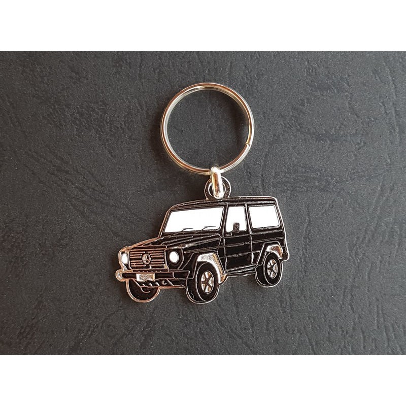 Porte-clés profil Mercedes Classe G, GD GE G55, w460 w461 w463 Puch (noir)