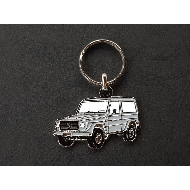 Porte-clés profil Mercedes Classe G, GD GE G55, w460 w461 w463 Puch (gris)