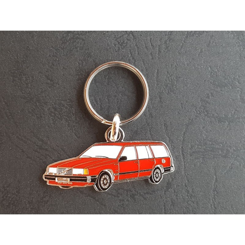 Porte-clés profil Volvo 740, 760 estate, GL GLE Turbo GLT SE Polar (rojo)