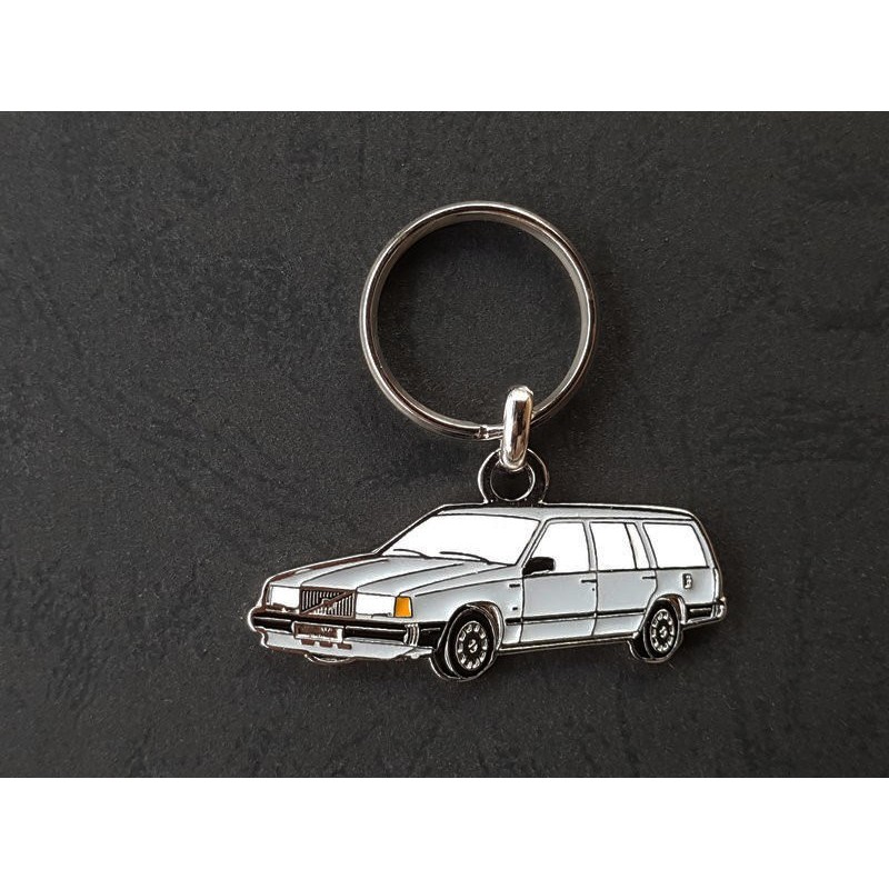 Porte-clés profil Volvo 740, 760 estate, GL GLE Turbo GLT SE Polar (gris)