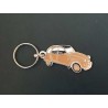 Porte-clés profil Citroen 2cv, 2cv4, 2cv6, Special Club (beige-marron)