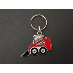 Porte-clés mini chargeuse Manitou Bobcat Toyota John Deere Volvo (rouge)