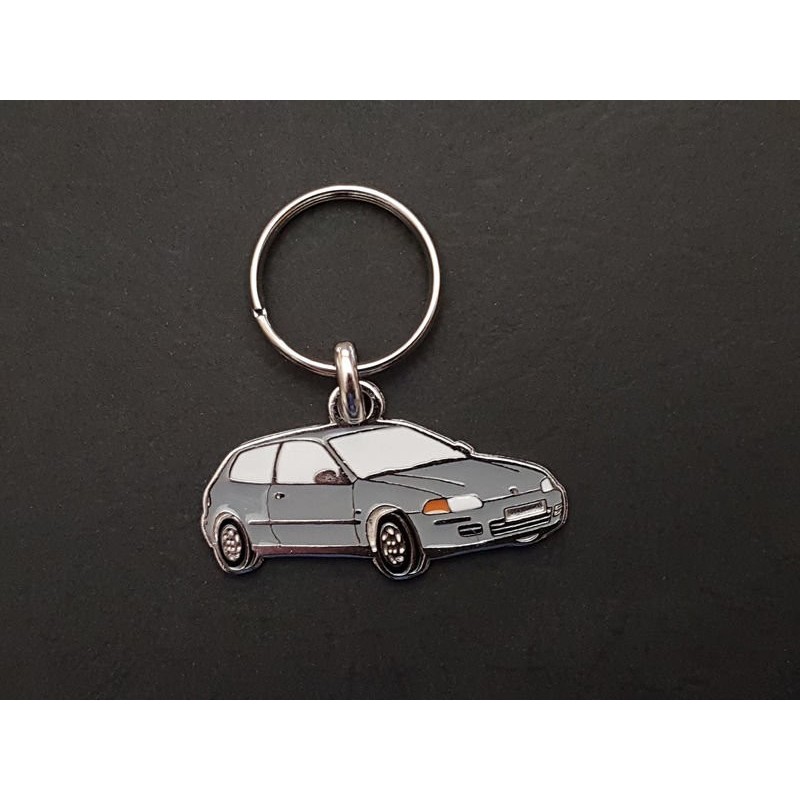 Porte-clés profil Honda Civic EG, EG3 EG4 EG5 EG6 1.3 EX LSi VEi ESi VTi (bleu)