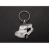 Porte-clés profil Mini Moke, Austin Morris BMC Leyland (blanc)