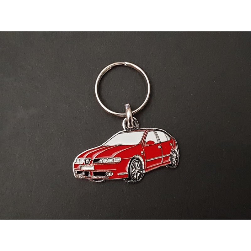 Porte-clés profil Seat Leon, 1M 16v 20v, 20vT R, 2.8 VR6 24v Cupra 4 (rouge)