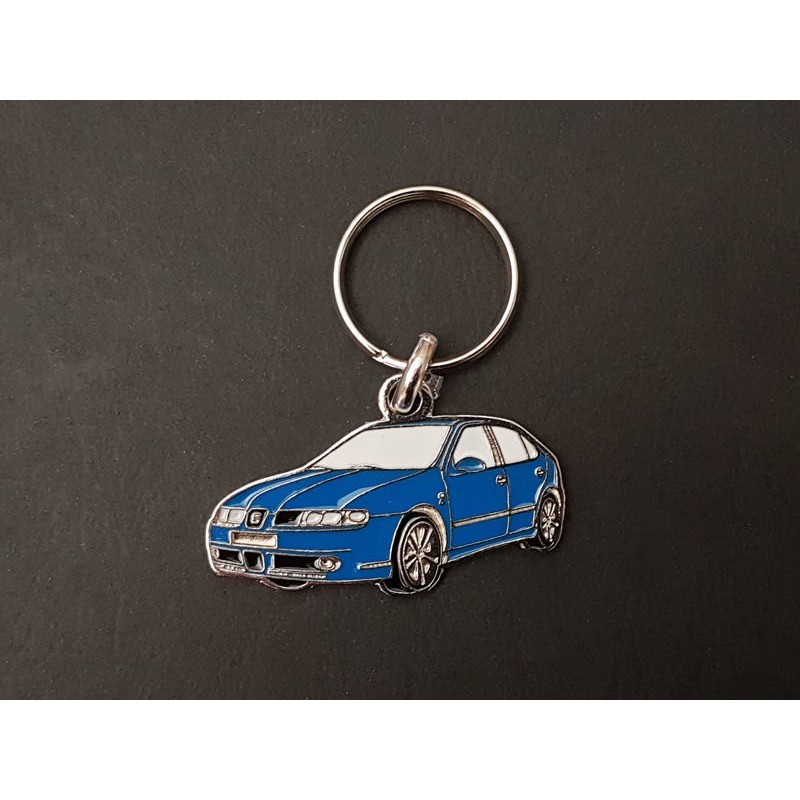 Porte-clés profil Seat Leon, 1M 16v 20v, 20vT R, 2.8 VR6 24v Cupra 4 (bleu)
