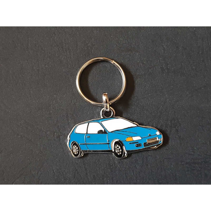 Porte-clés profil Honda Civic EG, EG3 EG4 EG5 EG6 1.3 EX LSi VEi ESi VTi (bleu)