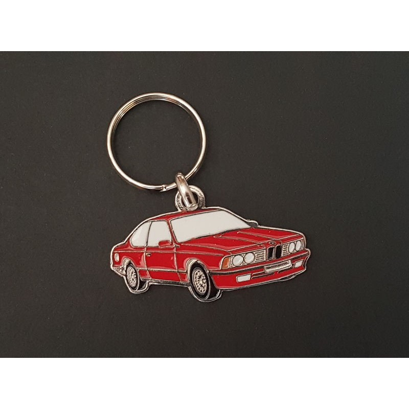 Porte-clés profil BMW E24, 628CSi 630CS 633CSi 635CSi 628 630 633 635 (rouge)