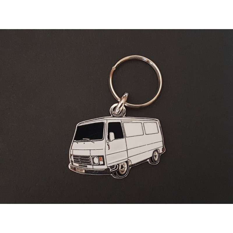 Porte-clés profil Peugeot J9 (blanc)