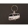 Porte-clés profil Peugeot J9 vitré minibus (blanc)