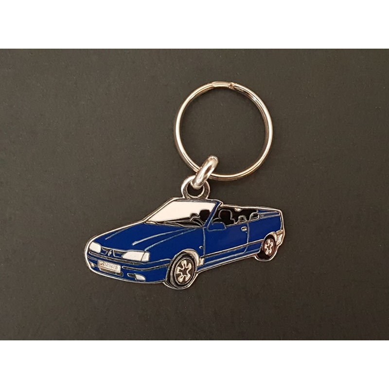 Porte-clés profil Renault 19 cabriolet, 1.8 16S RSi (bleu)
