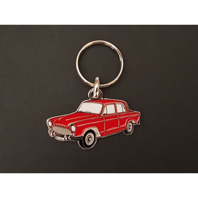 Porte-clés profil Simca Aronde P60, Étoile Élysée Montlhéry Deluxe Rush (rouge)