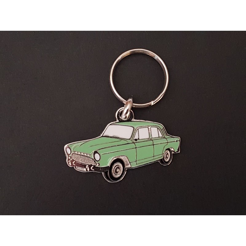 Porte-clés profil Simca Aronde P60, Étoile Élysée Montlhéry Deluxe Rush (vert)