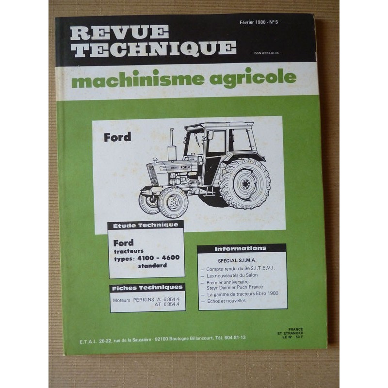 RTMA Ford 4100, 4600 standard. Ford 2512E