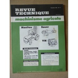 RTMA Manitou G GA FA J N, MB RM. Sauer transmission. VM Motori 101 à 1056 SU