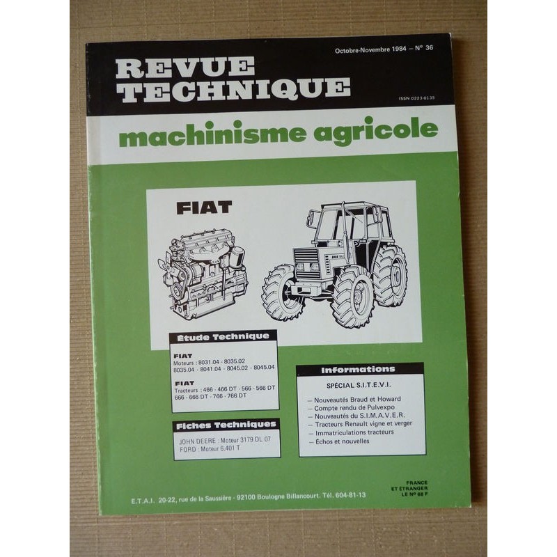 RTMA Fiat 466, 566, 666, 766. Fiat 8031, 8035, 8041, 8045