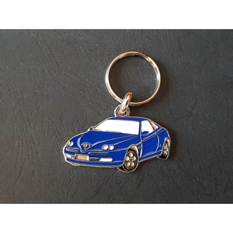 Porte-clés profil Alfa Romeo GTV 916, V6 Cup (bleu)