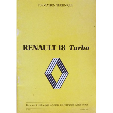 Renault 18 Turbo, caractéristiques et réglages
