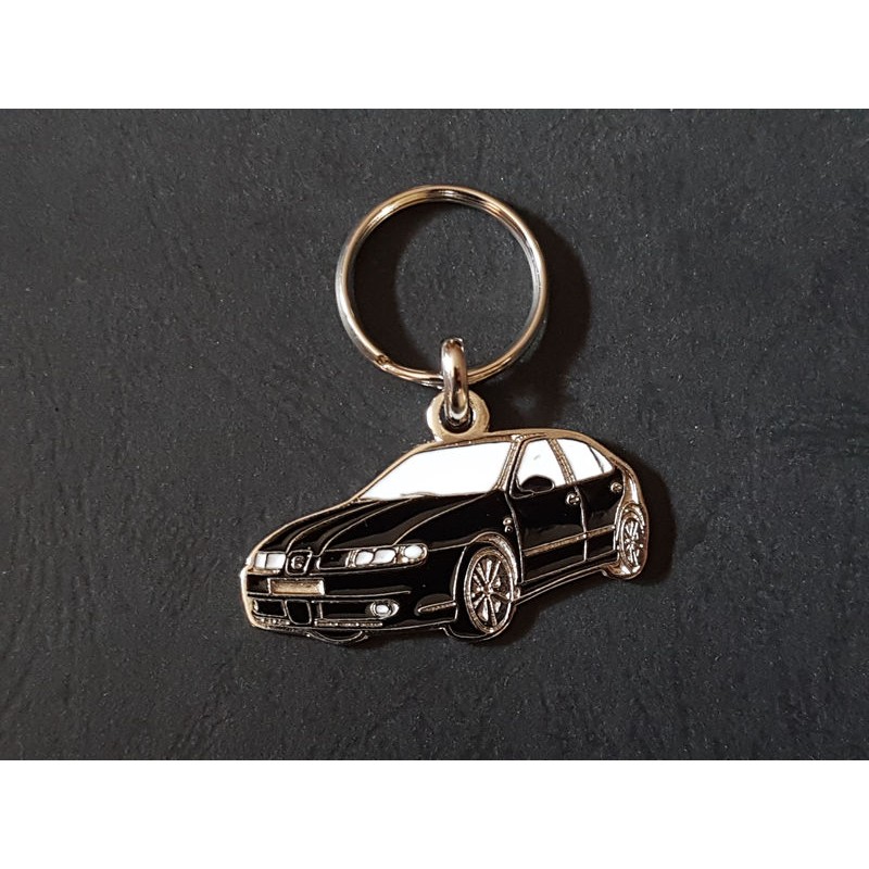 Porte-clés profil Seat Leon, 1M 16v 20v, 20vT R, 2.8 VR6 24v Cupra 4 (noir)