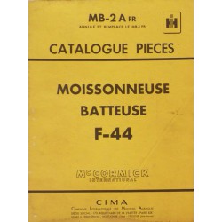McCormick IH moissonneuse F-44, catalogue de pièces