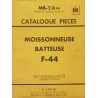 McCormick IH moissonneuse F-44, catalogue de pièces