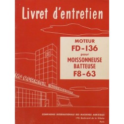 McCormick IH moteur FD-136, notice d'entretien