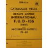 McCormick IH groupe moteur FUD-136, catalogue de pièces