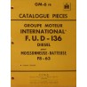 McCormick IH groupe moteur FUD-136, catalogue de pièces