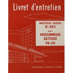 McCormick IH moteur D-282, notice d'entretien