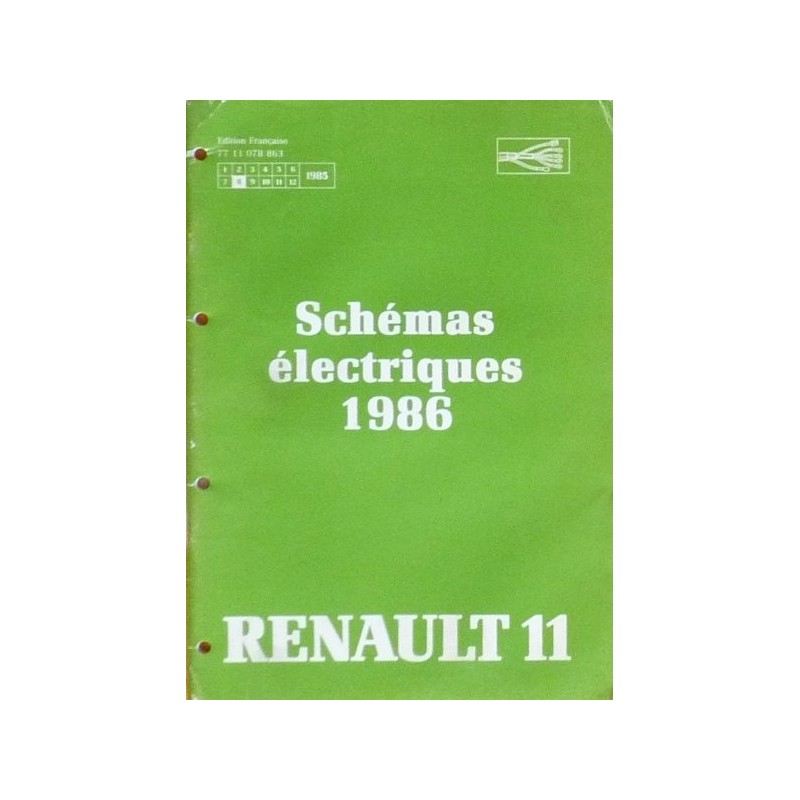 Renault 11, schémas électriques 1986