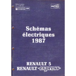 Renault Supercinq et Express, schémas électriques 1987