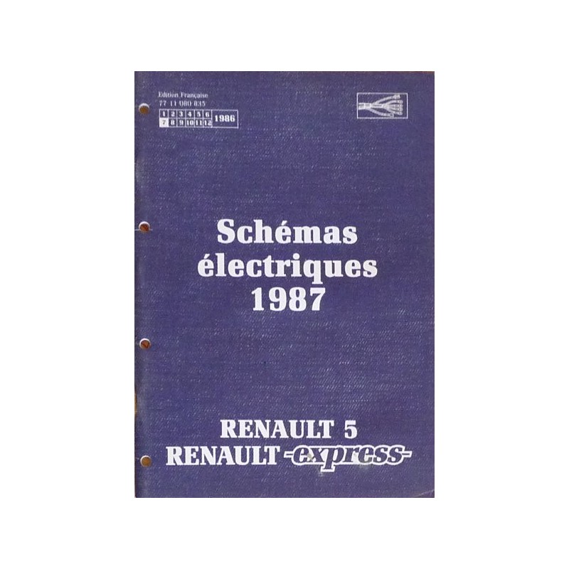 Renault Supercinq et Express, schémas électriques 1987