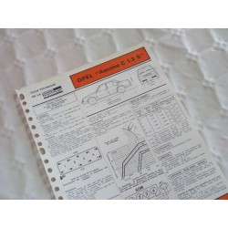 Fiche technique Opel Ascona C 1.3S