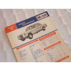 Mobil Fiche technique Mercedes Benz 220, w115